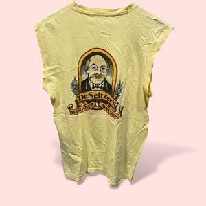 Vintage 80s banana cream muscle t-shirt Screen Stars Dr. Seltzer’s Myrtle Beach